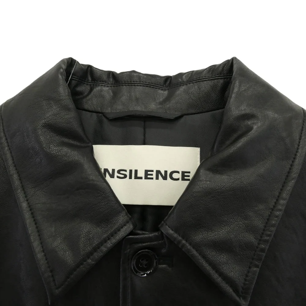 インサイレンス Faux Leather Car Coat フェイクレザー カーコート ブラック系 L【中古】 - Image 3