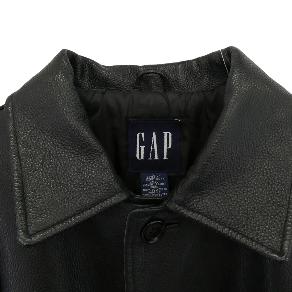 GAP ギャップ 112981-00-1 OLD オールド レザー カーコート ブラック系 L【中古】 - Image 3