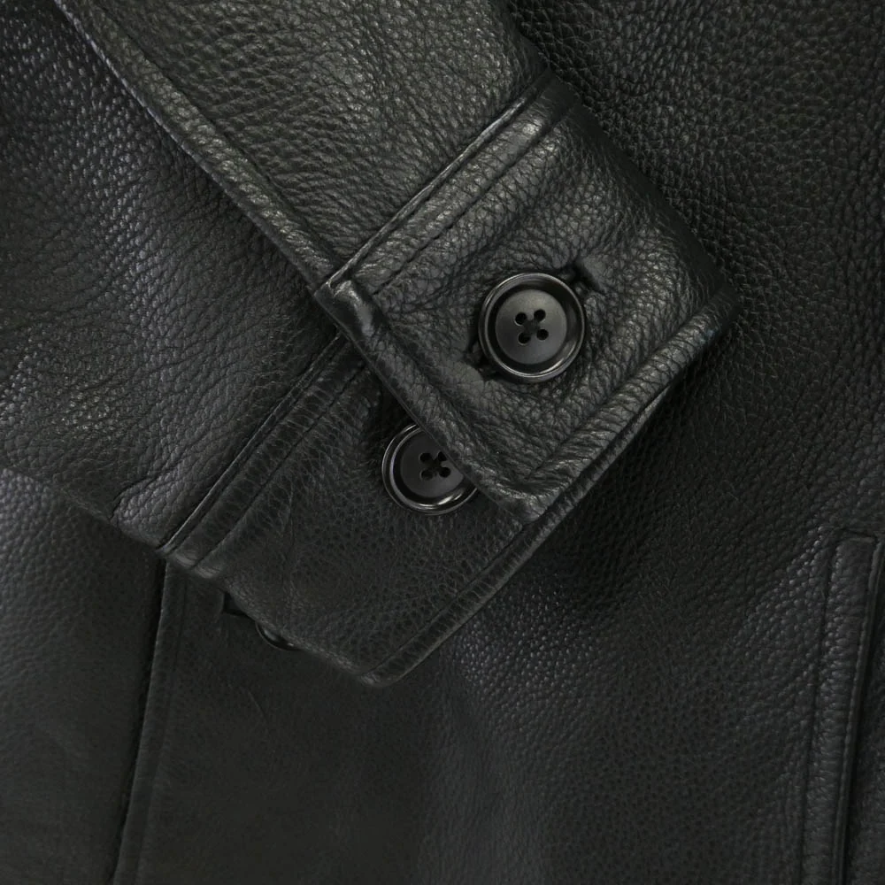 GAP ギャップ 112981-00-1 OLD オールド レザー カーコート ブラック系 L【中古】 - Image 4