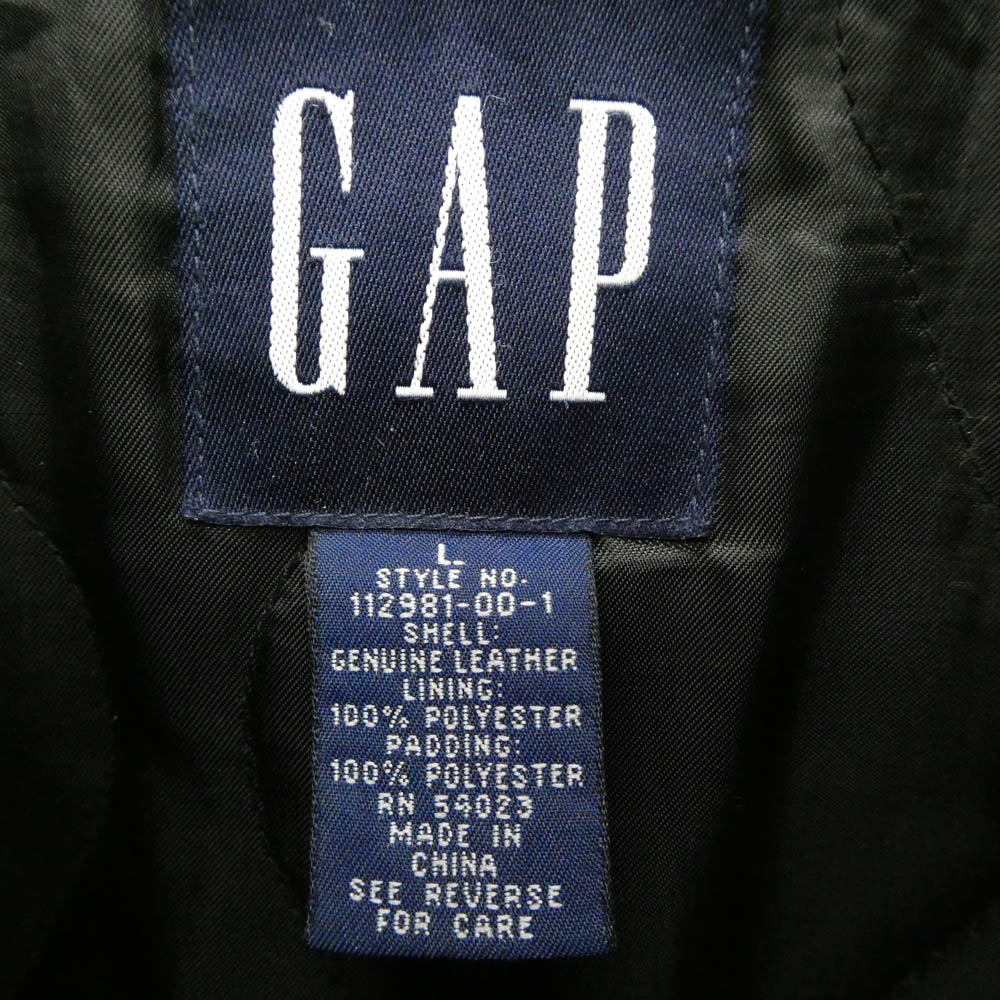 GAP ギャップ 112981-00-1 OLD オールド レザー カーコート ブラック系 L【中古】 - Image 5
