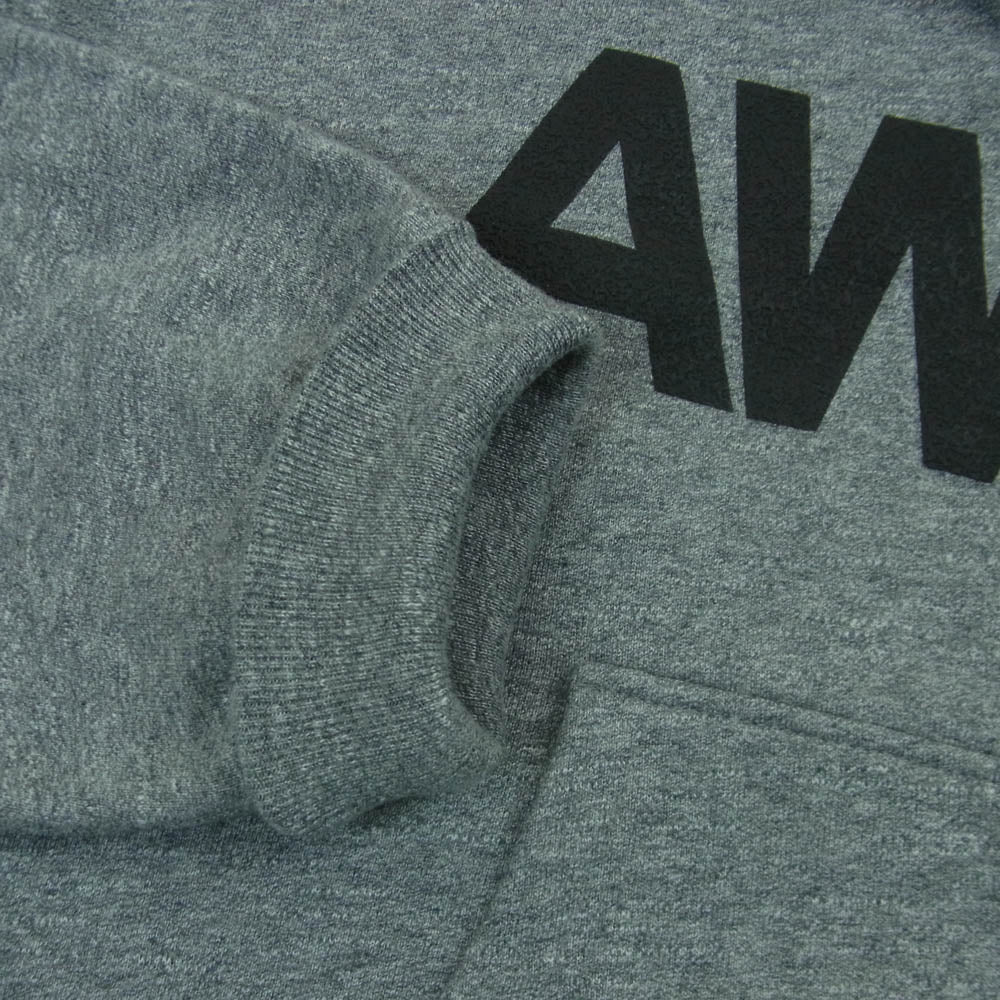 Alexander Wang アレキサンダーワン 4CC2251553 Graphic Deconstructed Cropped Hoodie デコンストラクト クロップド ジップ フーディー パーカー グレー系 XS【中古】 - Image 4