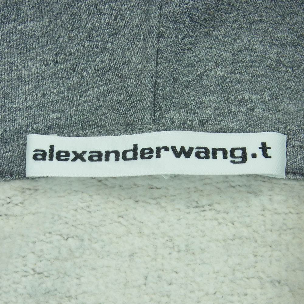 Alexander Wang アレキサンダーワン 4CC2251553 Graphic Deconstructed Cropped Hoodie デコンストラクト クロップド ジップ フーディー パーカー グレー系 XS【中古】 - Image 5