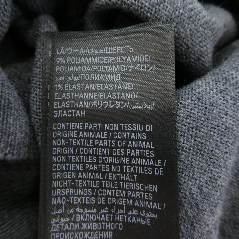 BALENCIAGA バレンシアガ 849966 T1756 2025 GARDEROBE ジャージー ウール ニット ポロシャツ グレー系 S【中古】 - Image 6