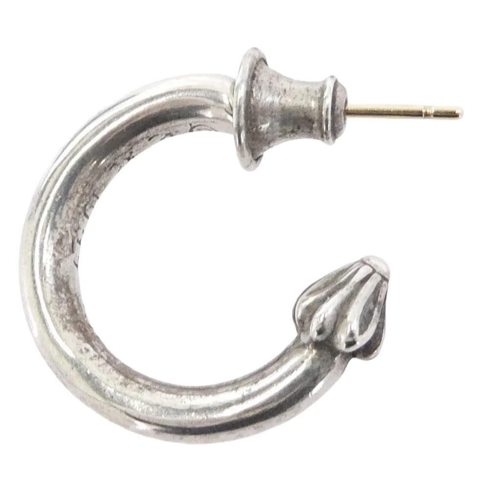 CHROME HEARTS クロムハーツ(原本無) HOOP PLAIN プレーン フープ ピアス シルバー系【中古】