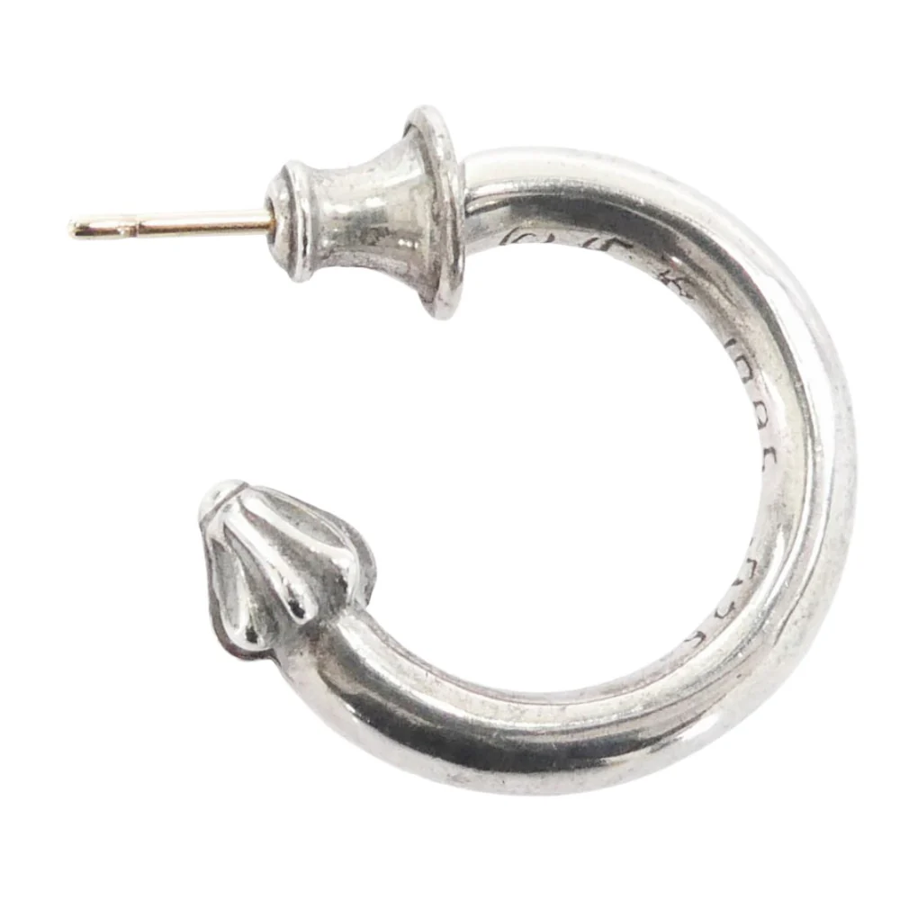 CHROME HEARTS クロムハーツ(原本無) HOOP PLAIN プレーン フープ ピアス シルバー系【中古】 - Image 2