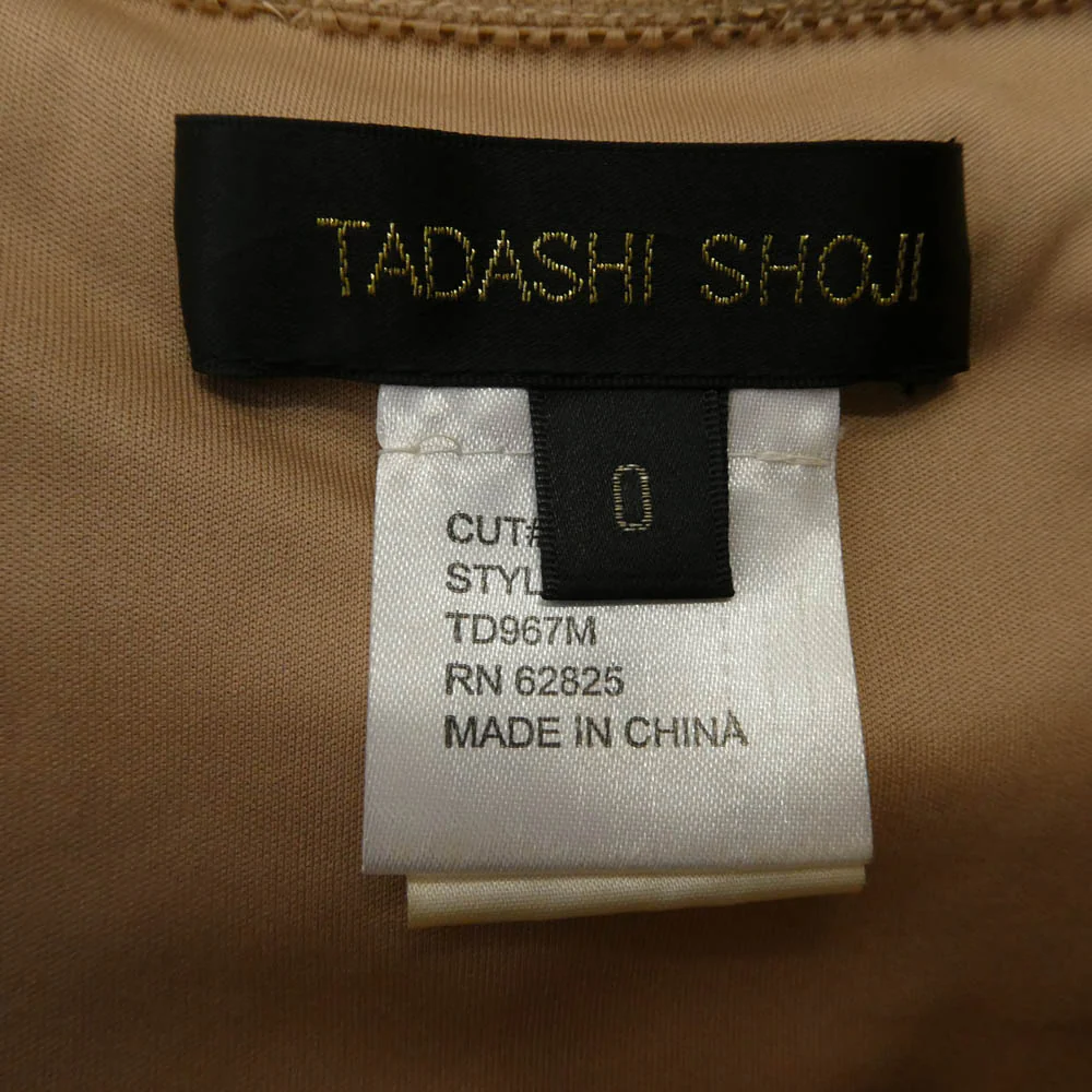 TADASHI SHOJI タダシショージ フレンチスリーブ 総レース ウエストベルト ドレス ワンピース ブラック系 ベージュ系【中古】 - Image 4