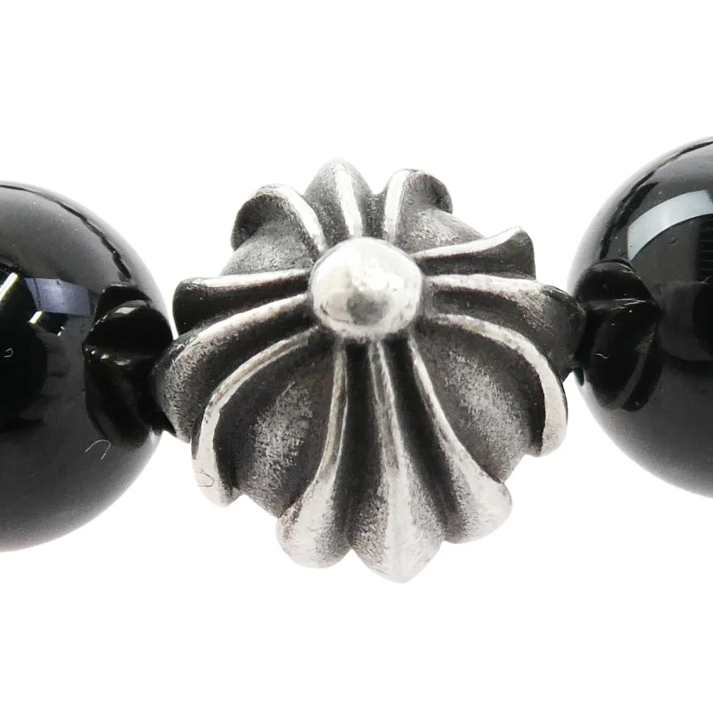 CHROME HEARTS クロムハーツ(原本無) 8mm BEAD シルバーパーツ8個 ビーズ ブレスレット シルバー系 ブラック系【中古】 - Image 5