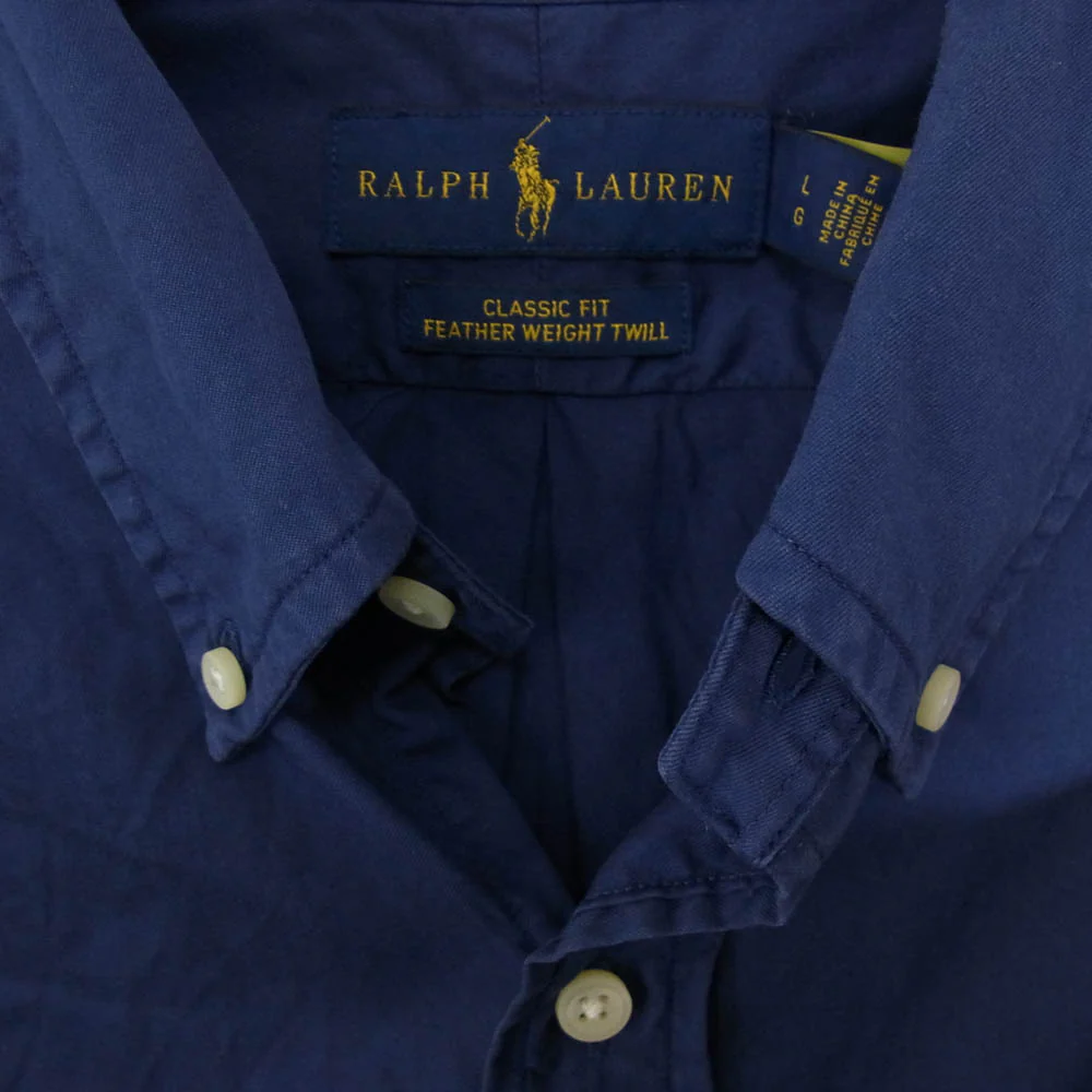 POLO RALPH LAUREN ポロ・ラルフローレン CLASSIC FIT クラシックフィット BD 長袖 シャツ ネイビー系 L【中古】 - Image 3