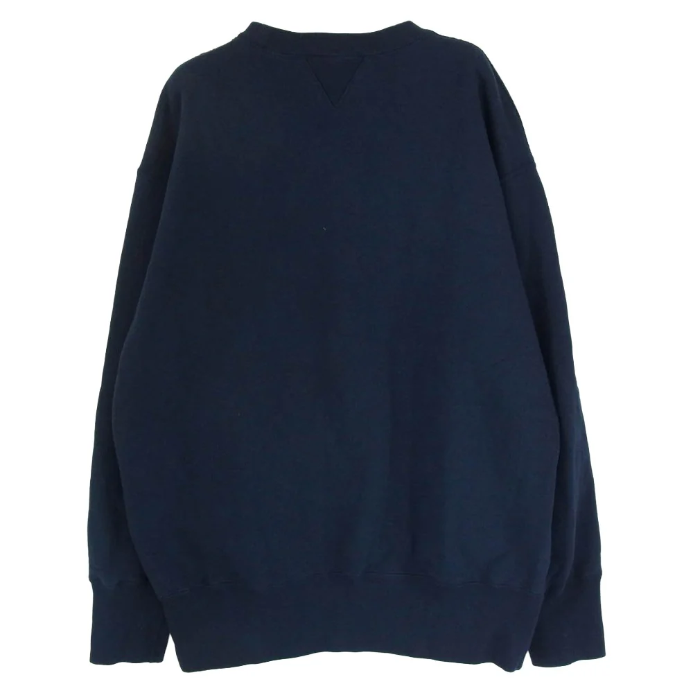 LOOPWHEELER ループウィラー BEAMS PLUS Athletic Sweat Crew Neck 両V クルー スウェット ネイビー系 L【中古】 - Image 2