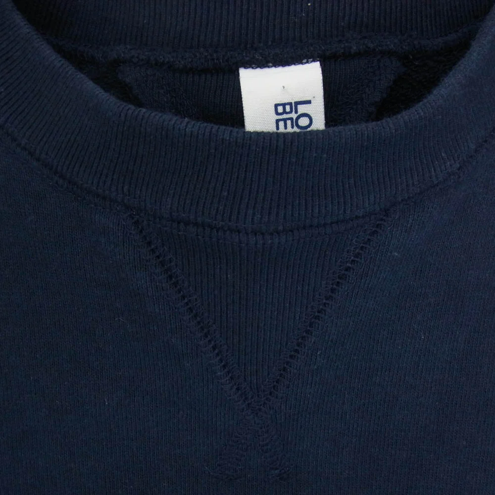 LOOPWHEELER ループウィラー BEAMS PLUS Athletic Sweat Crew Neck 両V クルー スウェット ネイビー系 L【中古】 - Image 3