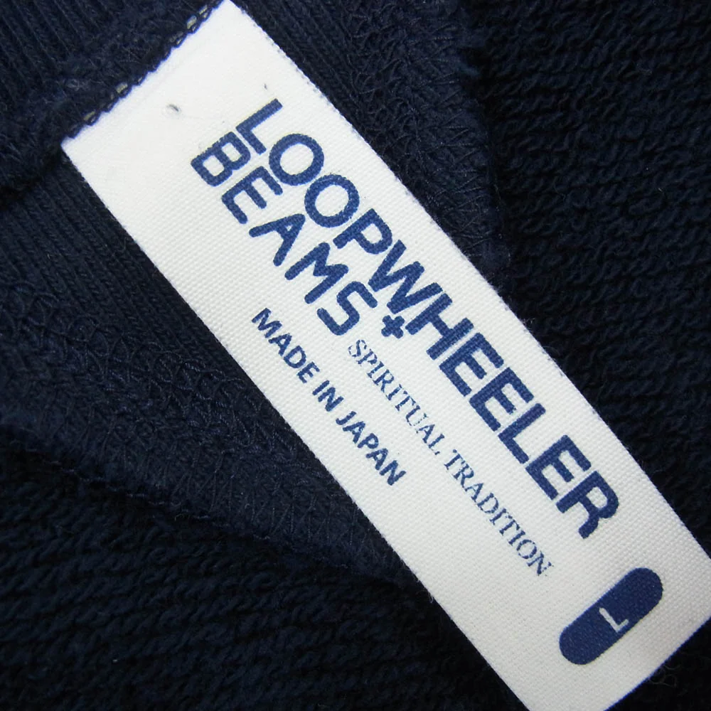 LOOPWHEELER ループウィラー BEAMS PLUS Athletic Sweat Crew Neck 両V クルー スウェット ネイビー系 L【中古】 - Image 5