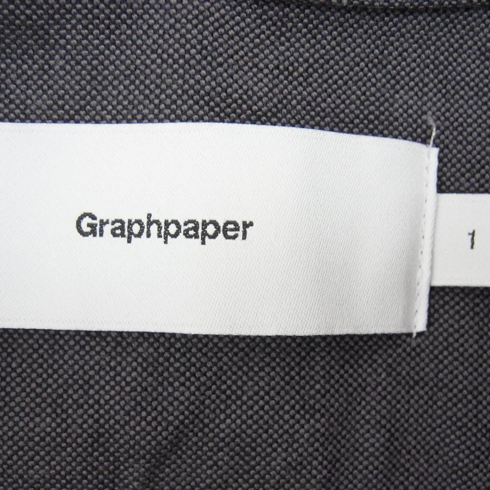 GRAPHPAPER グラフペーパー 22AW GM223-50020B Oxford LS B.D Box Shirt オックスフォード オーバーサイズ ボタンダウン シャツ グレー系 1【中古】 - Image 5