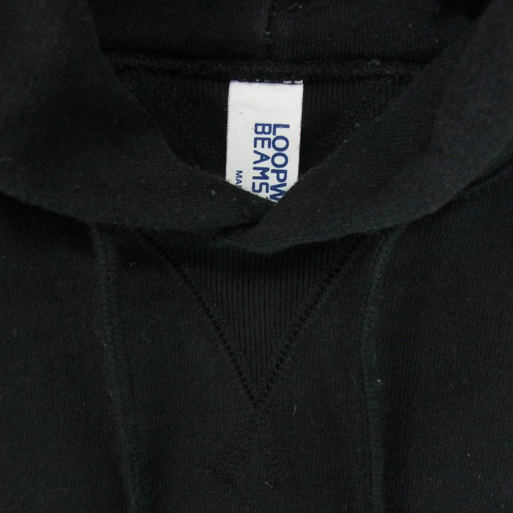 LOOPWHEELER ループウィラー Super Heavy Weight Sweat Pullover Hoodie プルオーバー スウェット パーカー ブラック系 L【中古】 - Image 3