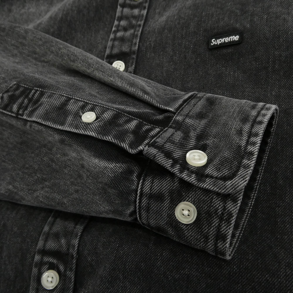 Supreme シュプリーム 25AW Small Box Denim Shirt スモールボックス ウォッシュド デニム 長袖 シャツ ダークグレー系 M【中古】 - Image 4