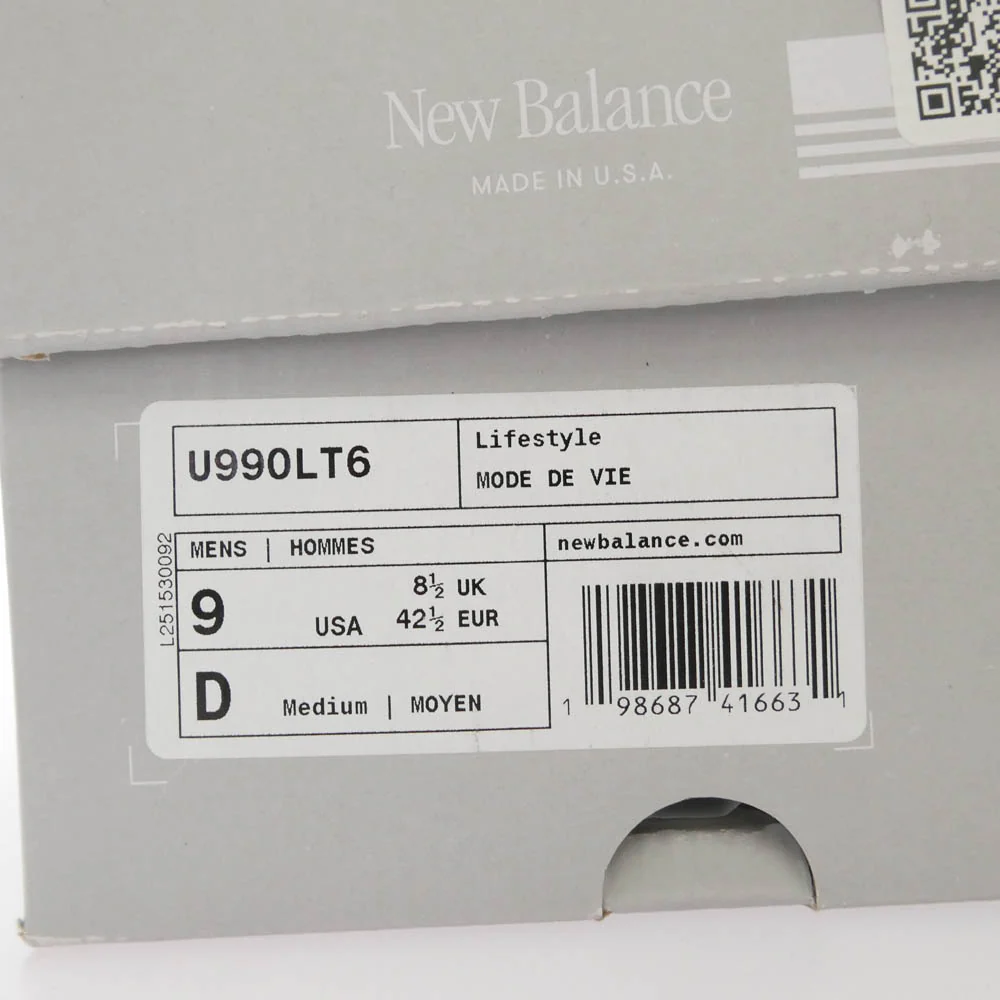 NEW BALANCE ニューバランス U990LT6 USA製 990V6 Vintage Indigo Eclipse Slate Grey スニーカー ネイビーグレー系 27cm【新古品】【未使用】【中古】 - Image 7