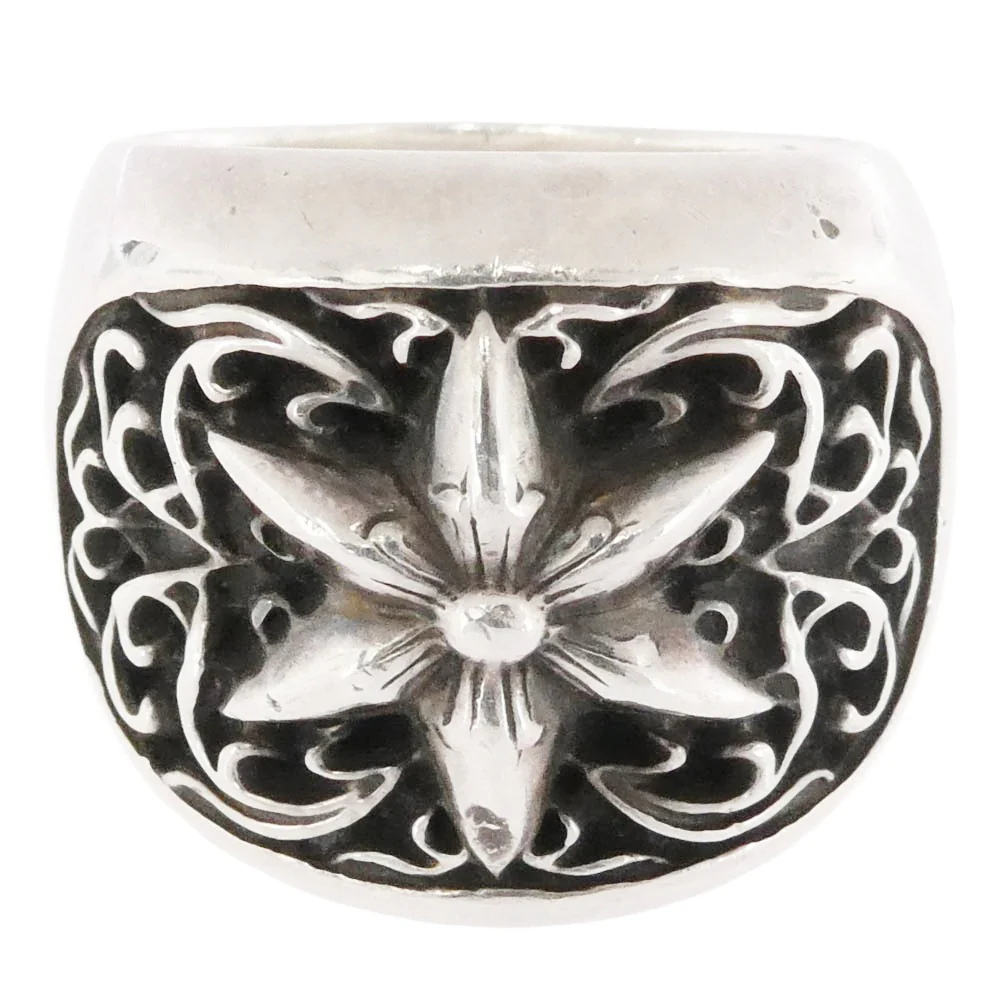 CHROME HEARTS クロムハーツ(原本無) CLSSC OVAL STAR クラシック オーバルスター リング シルバー シルバー系 23.5号【中古】