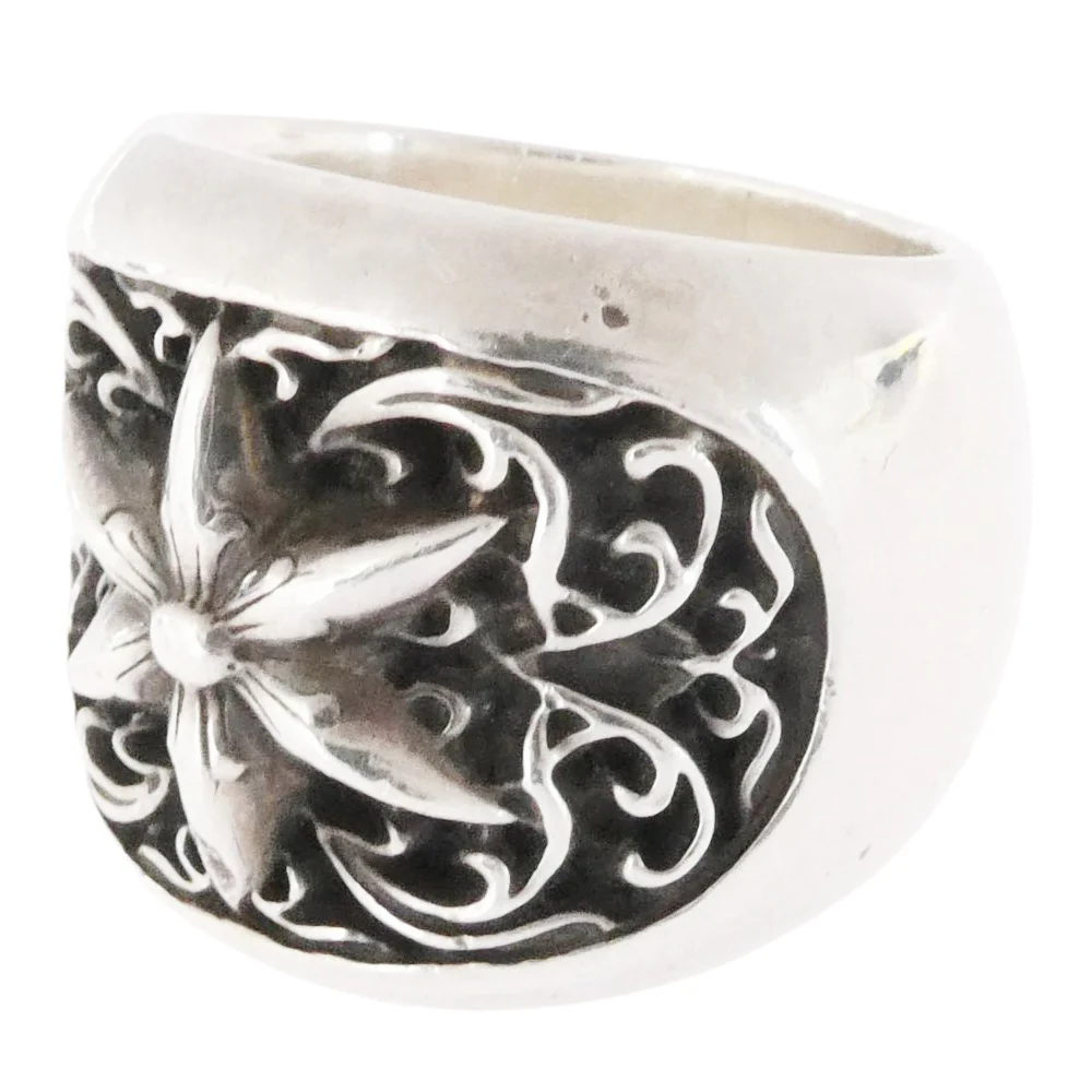 CHROME HEARTS クロムハーツ(原本無) CLSSC OVAL STAR クラシック オーバルスター リング シルバー シルバー系 23.5号【中古】 - Image 3