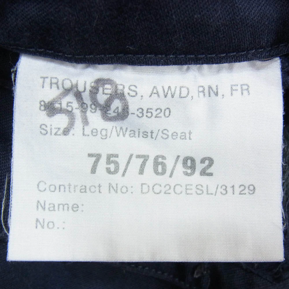 ヴィンテージ Royal NAVY 英国海軍 イギリス軍 トラウザーズ カーゴ パンツ ネイビー系 75/76/92【中古】 - Image 4
