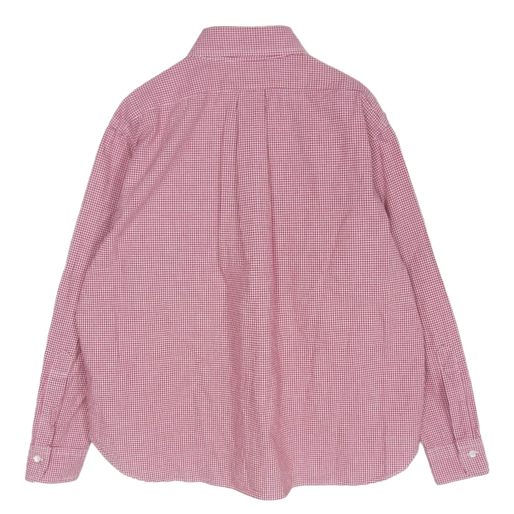 ザムラーシャツメイカーズ 長袖 ボタンダウン ギンガムチェック シャツ レッド系 XS【中古】 - Image 2
