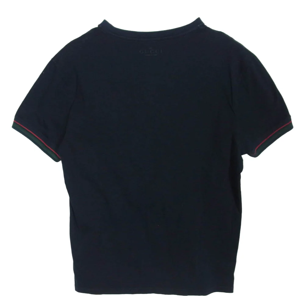 GUCCI グッチ 269121 X3431 シェリーライン コットン vネック Tシャツ 半袖カットソー ネイビー系 S【中古】 - Image 2