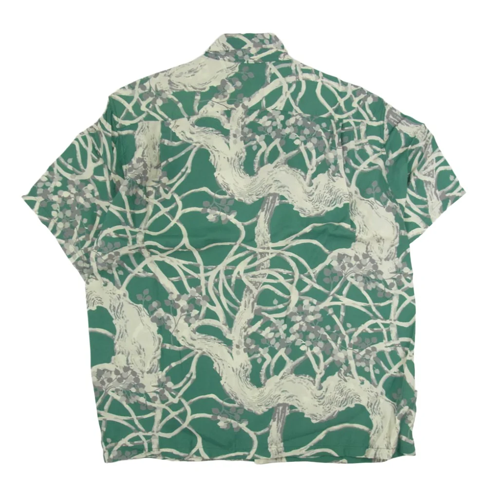 SUN SURF サンサーフ SS36018 BANYAN TREE バニアンツリー アロハ ハワイアン 半袖 シャツ グリーン系 M【中古】 - Image 2