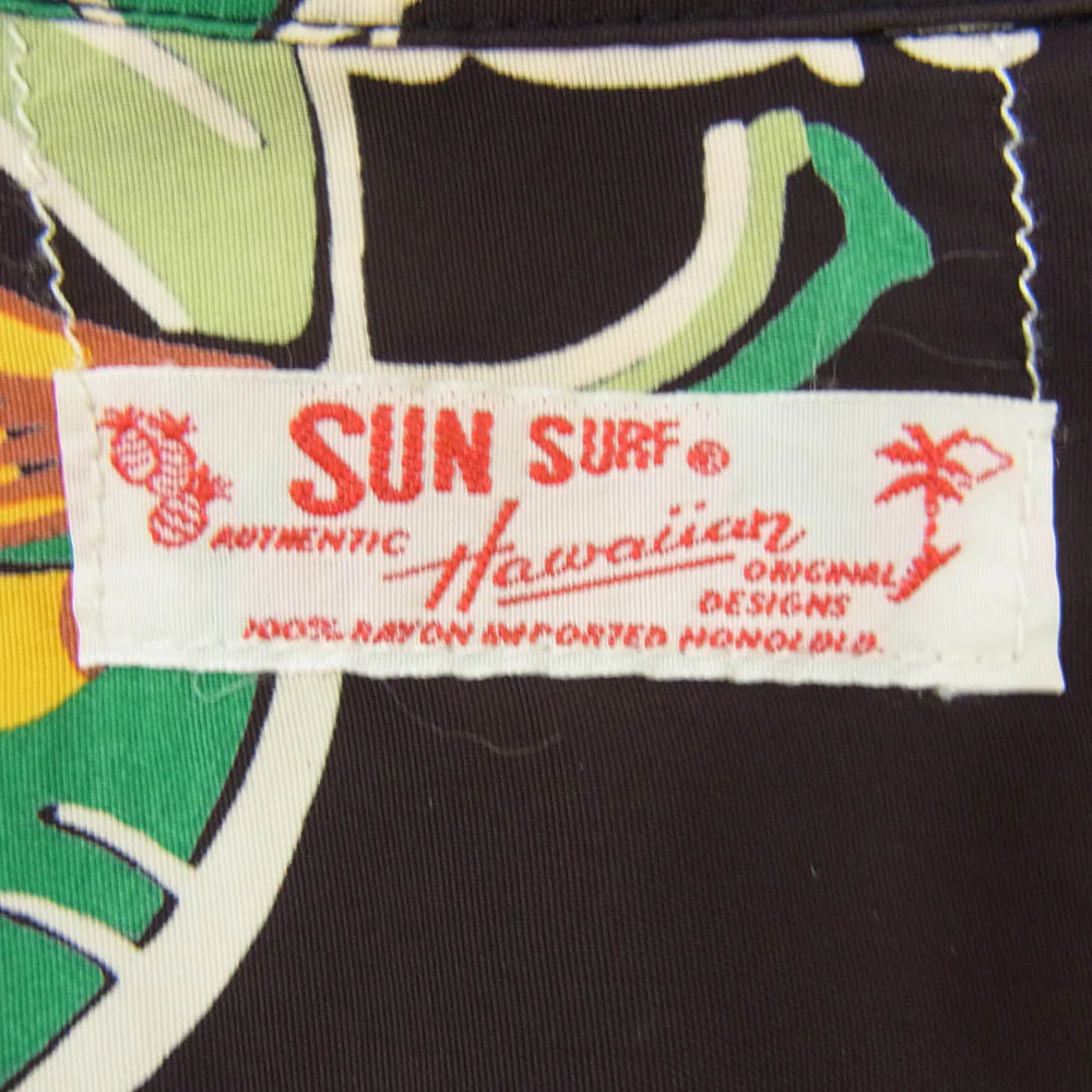 SUN SURF サンサーフ SS33865 ISLAND BANANA アイランドバナナ アロハ ハワイアン 半袖 シャツ ブラック系 M【中古】 - Image 4
