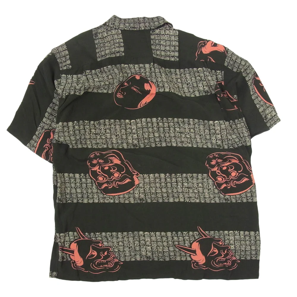 SUN SURF サンサーフ SS37790 NOH-MEN 能面 アロハ ハワイアン 半袖 シャツ ブラック系 M【中古】 - Image 2
