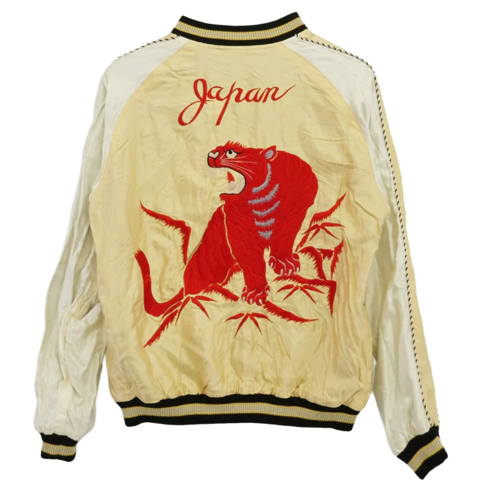 TAILOR TOYO テイラー東洋 TT15273 RED TIGER × GOLD DRAGON 赤虎 金龍 リバーシブル アセテート スカジャン スーベニア ジャケット ブラック系 ライトイエロー系 L【中古】 - Image 2