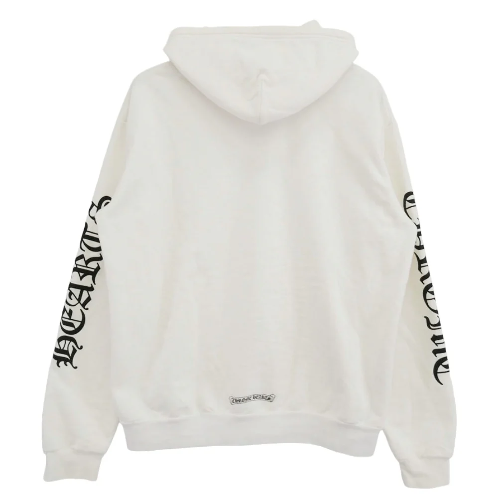 CHROME HEARTS クロムハーツ（原本無） SWTSHRT HD ZIP 袖ロゴ アームロゴプリント ジップアップ パーカー 白 オフホワイト系 M【中古】 - Image 2