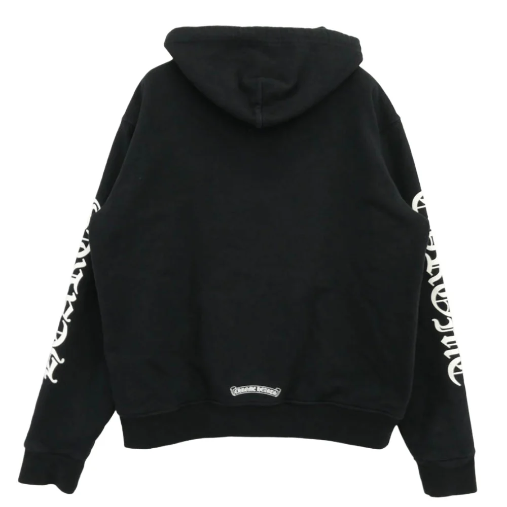 CHROME HEARTS クロムハーツ(原本無) SWTSHRT HD ZIP 裏地サーマル 袖ロゴ アームロゴプリント ジップアップ パーカー 黒 ブラック系 M【中古】 - Image 2