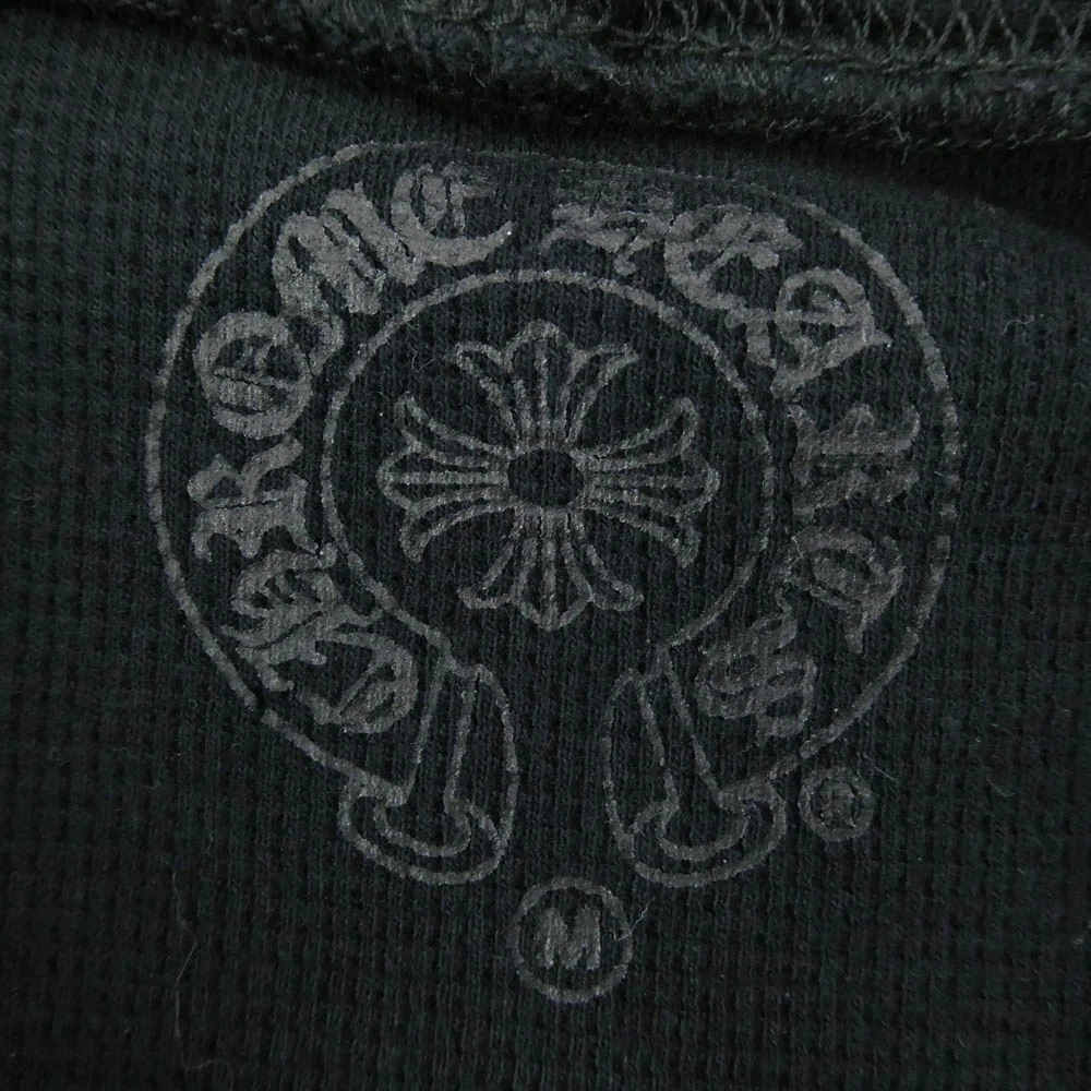 CHROME HEARTS クロムハーツ(原本無) SWTSHRT HD ZIP 裏地サーマル 袖ロゴ アームロゴプリント ジップアップ パーカー 黒 ブラック系 M【中古】 - Image 5