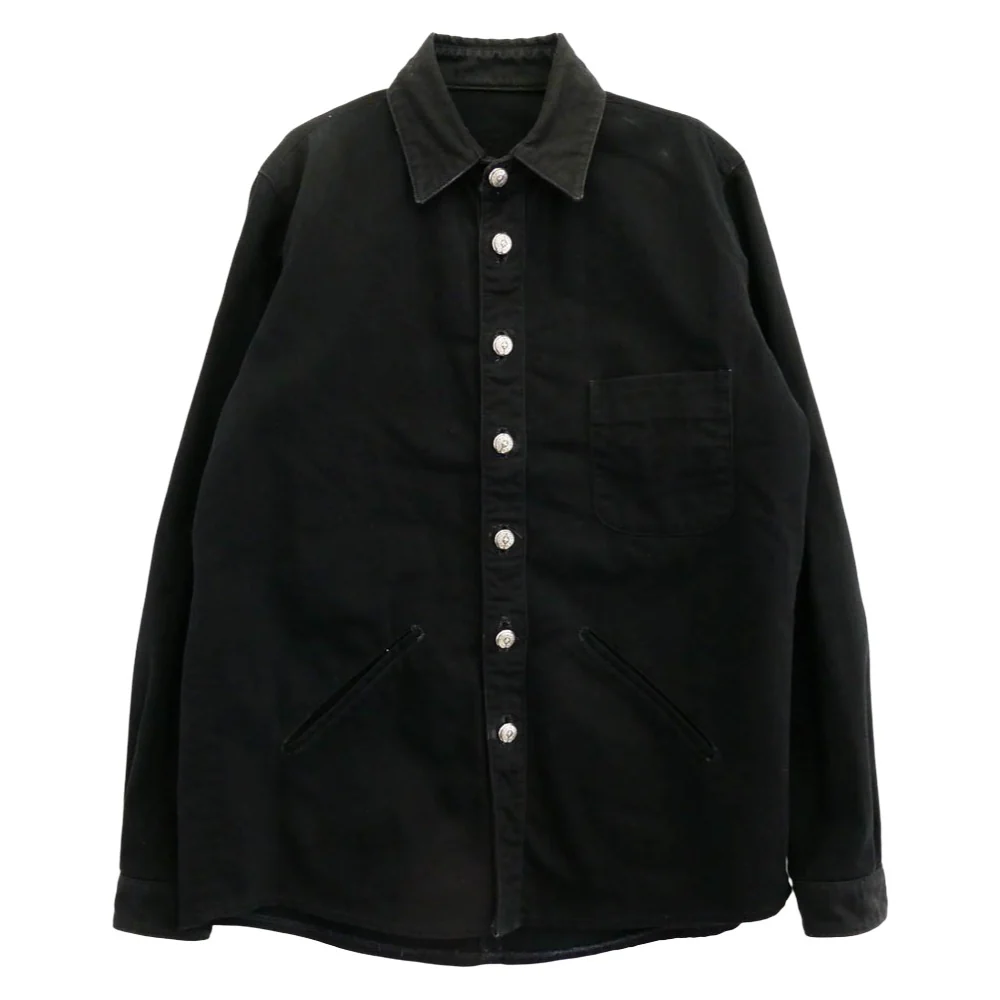 CHROME HEARTS クロムハーツ（原本無） セメタリークロスパッチ バックフレアニー ウエスタン デニムジャケット ブラック系 シルバー系 M【中古】