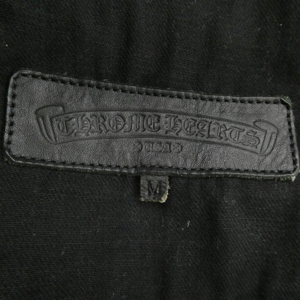 CHROME HEARTS クロムハーツ（原本無） セメタリークロスパッチ バックフレアニー ウエスタン デニムジャケット ブラック系 シルバー系 M【中古】 - Image 5