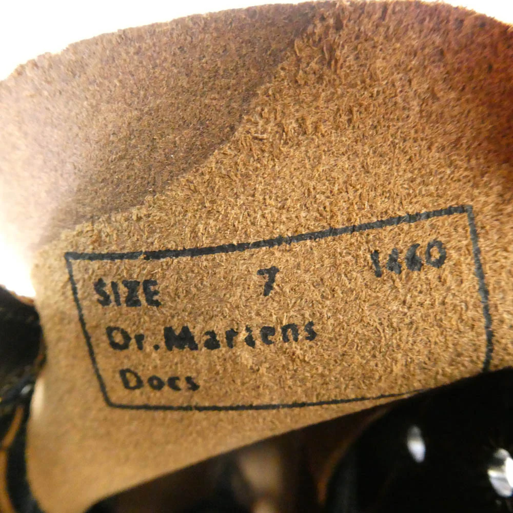 Dr.Martens ドクターマーチン VINTAGE 1460 イングランド製 1460 8EYE SHOE 8ホール ブーツ ブラック系 US8【新古品】【未使用】【中古】 - Image 7