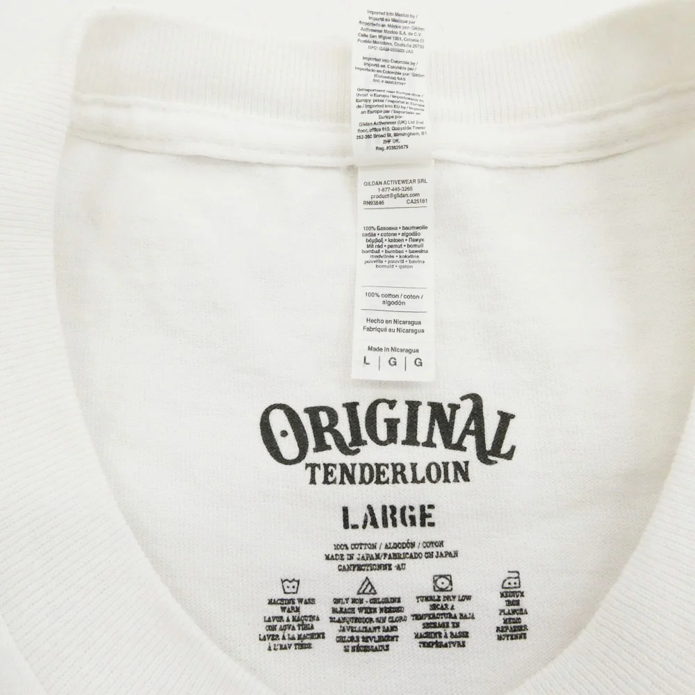 TENDERLOIN テンダーロイン 22SS TEE 3A ロゴ 半袖 Tシャツ ホワイト ホワイト系 L【中古】 - Image 4