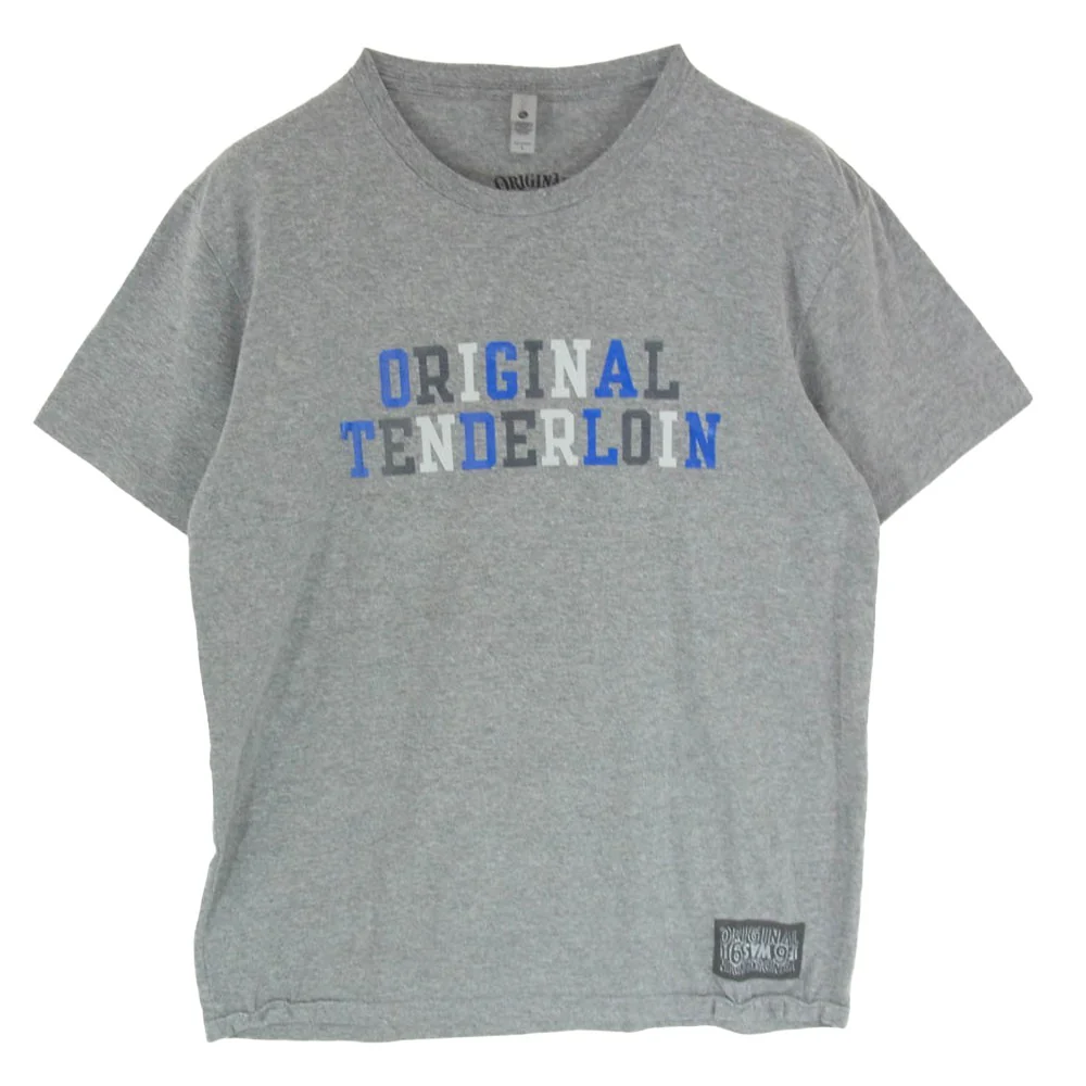 TENDERLOIN テンダーロイン 22SS 2A ロゴ プリント 半袖 Tシャツ グレー系 XL【中古】