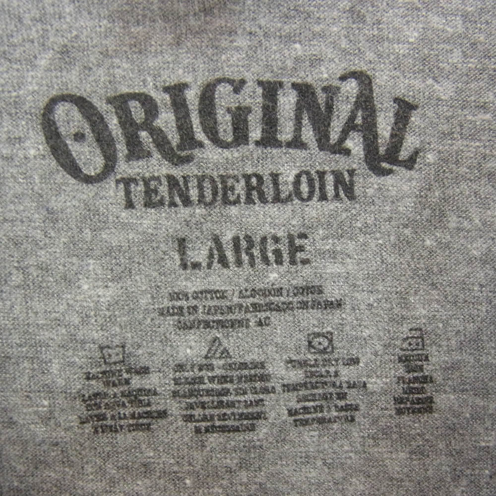 TENDERLOIN テンダーロイン 22SS 2A ロゴ プリント 半袖 Tシャツ グレー系 XL【中古】 - Image 4