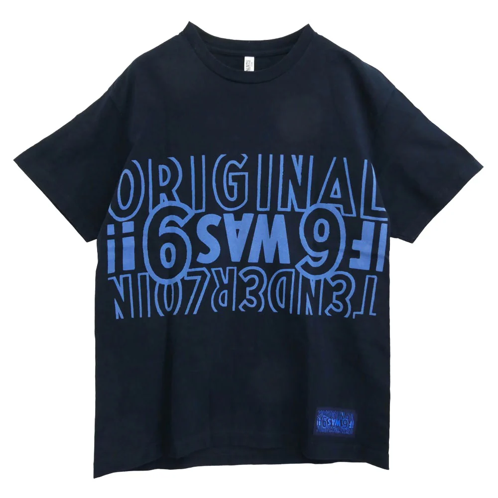 TENDERLOIN テンダーロイン 22SS TEE 3A ロゴ 半袖 Tシャツ ネイビー ネイビー系 L【中古】