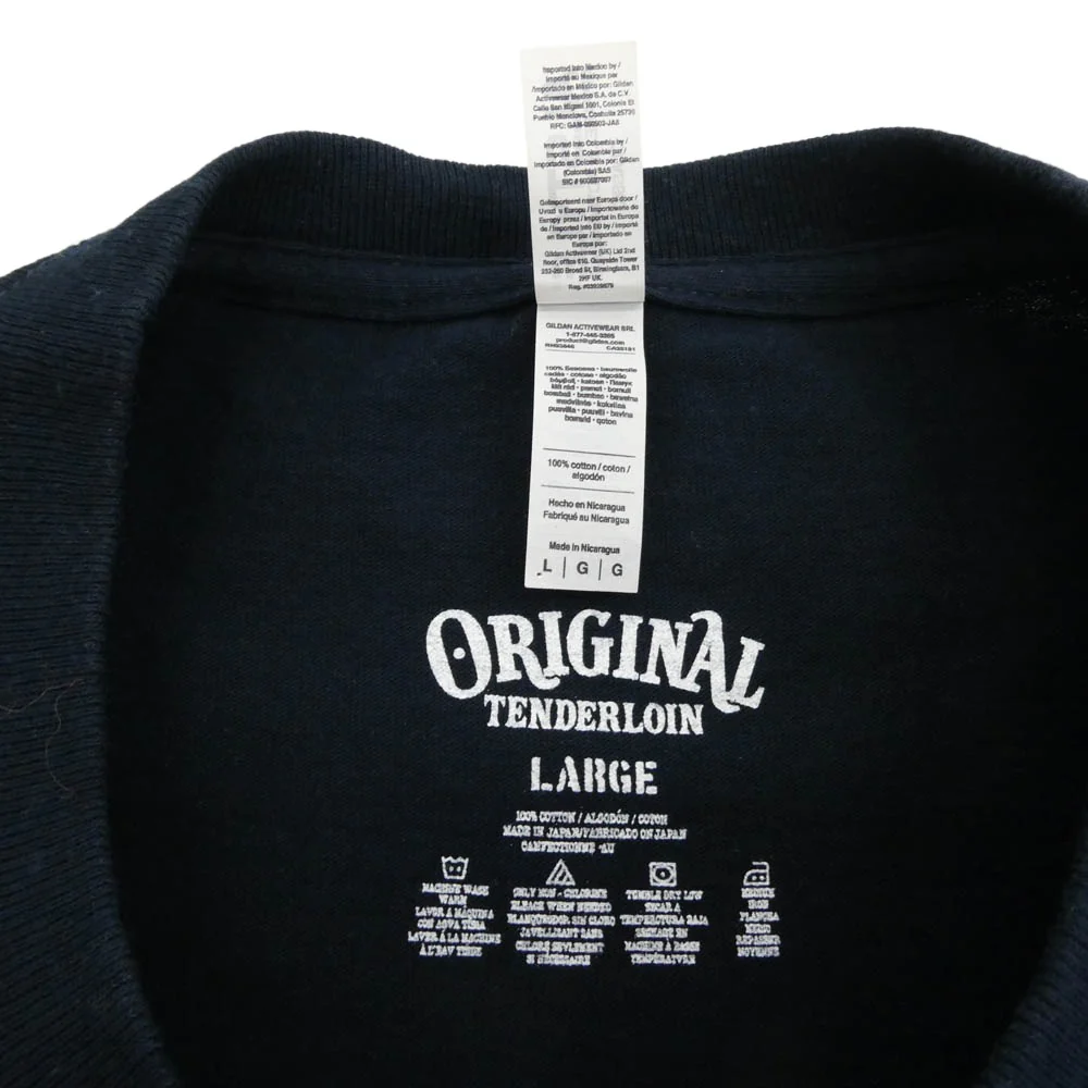 TENDERLOIN テンダーロイン 22SS TEE 3A ロゴ 半袖 Tシャツ ネイビー ネイビー系 L【中古】 - Image 4