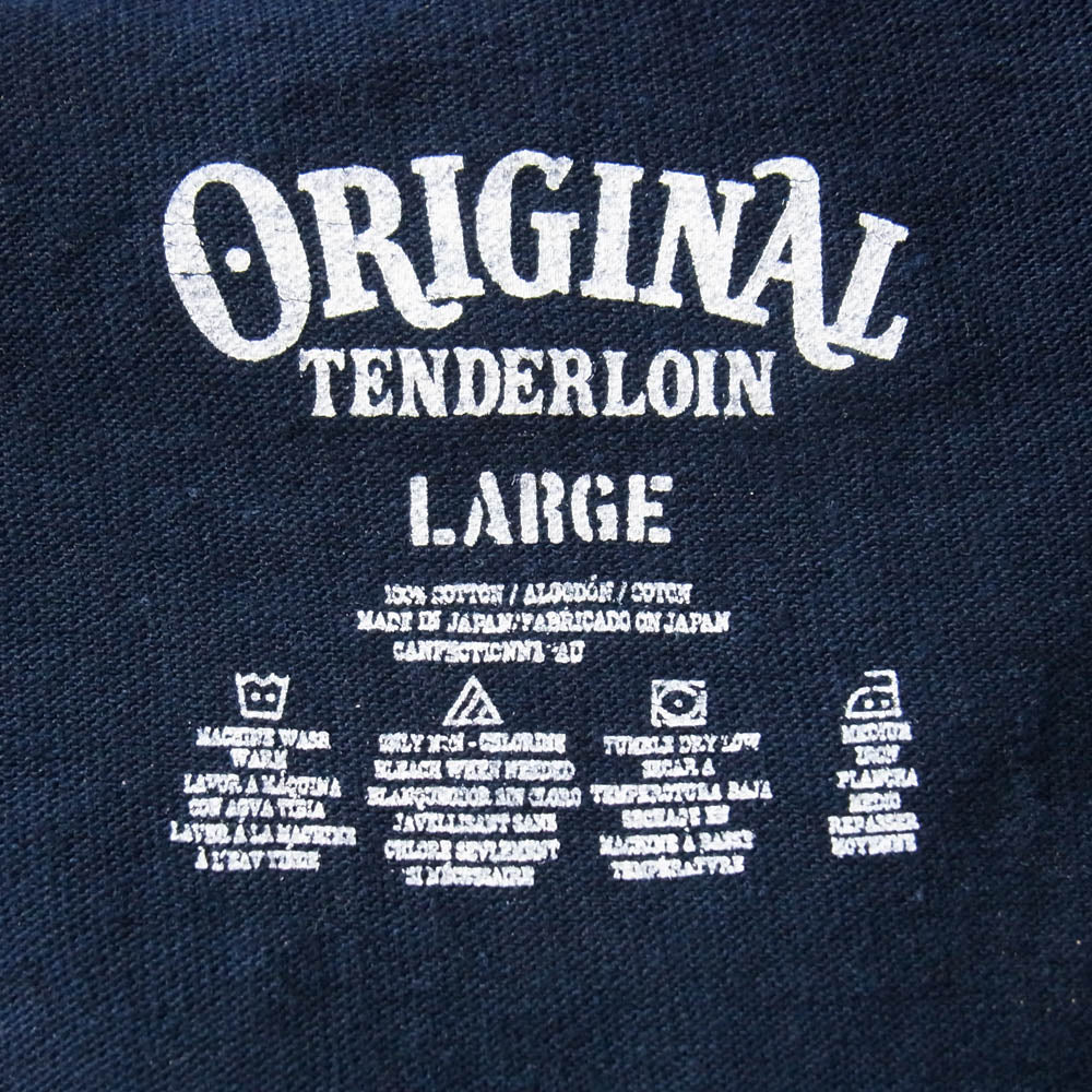 TENDERLOIN テンダーロイン 21SS TEE RH ロゴ プリント 半袖 Tシャツ ネイビー系 L【中古】 - Image 4
