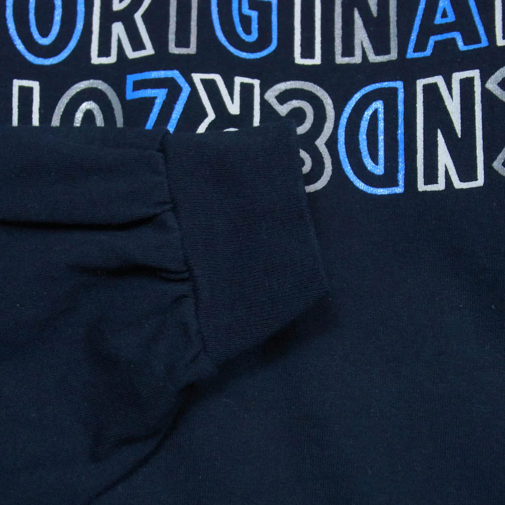 TENDERLOIN テンダーロイン 22SS 2A 袖プリント ロゴ ロングスリーブ 長袖 Tシャツ ネイビー系 L【中古】 - Image 4