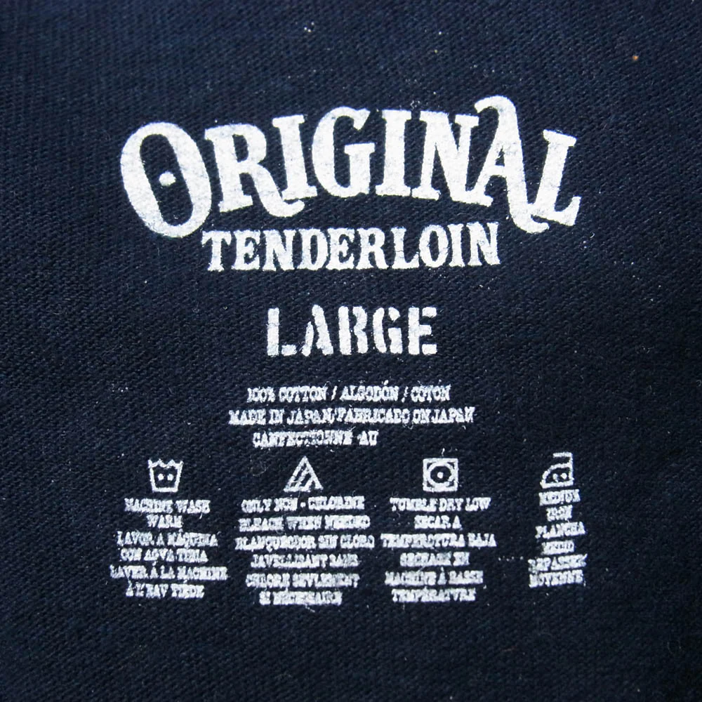 TENDERLOIN テンダーロイン 22SS 2A 袖プリント ロゴ ロングスリーブ 長袖 Tシャツ ネイビー系 L【中古】 - Image 5