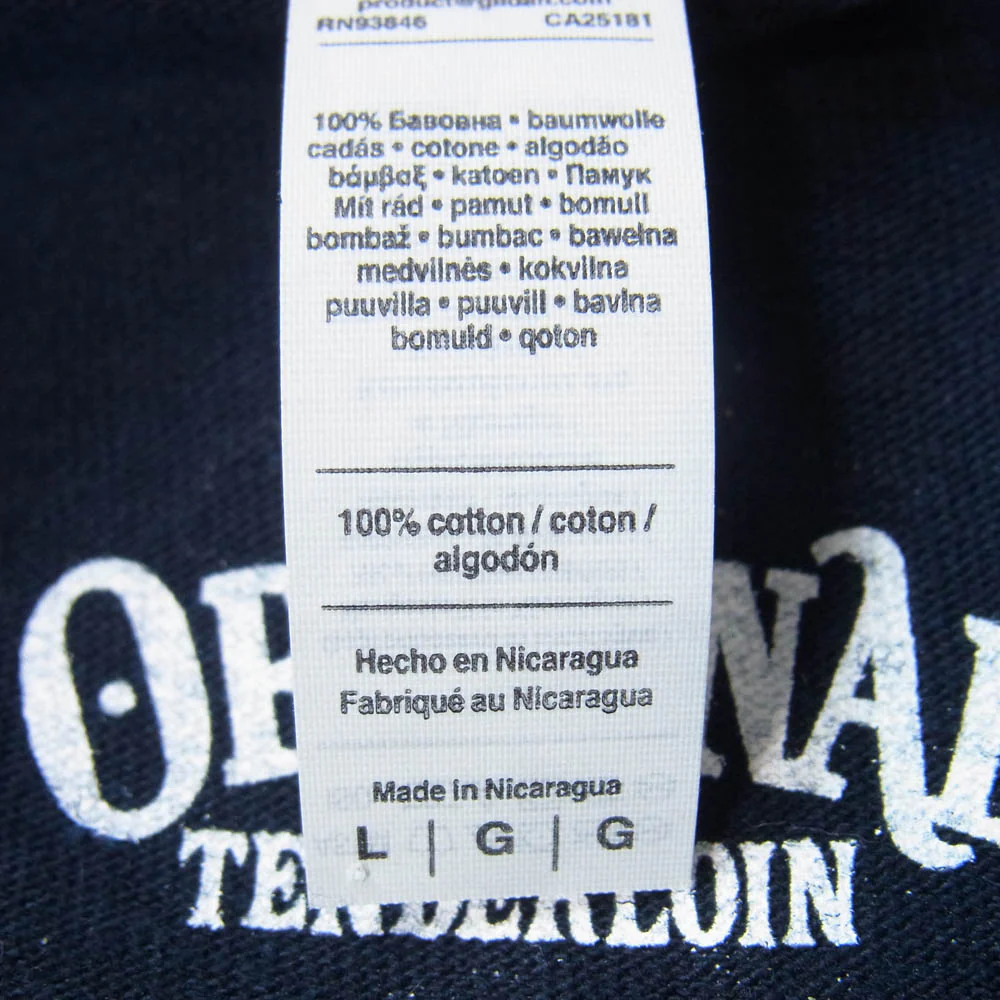 TENDERLOIN テンダーロイン 22SS 2A 袖プリント ロゴ ロングスリーブ 長袖 Tシャツ ネイビー系 L【中古】 - Image 6