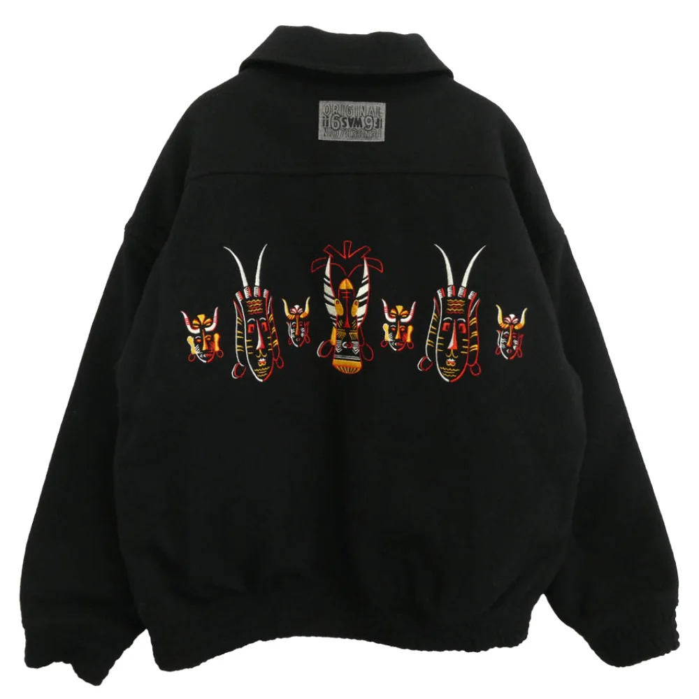 TENDERLOIN テンダーロイン 21AW MELTON VERSITY JKT メルトン バーシティ ジャケット ブラック系 マルチカラー系 M【中古】 - Image 2