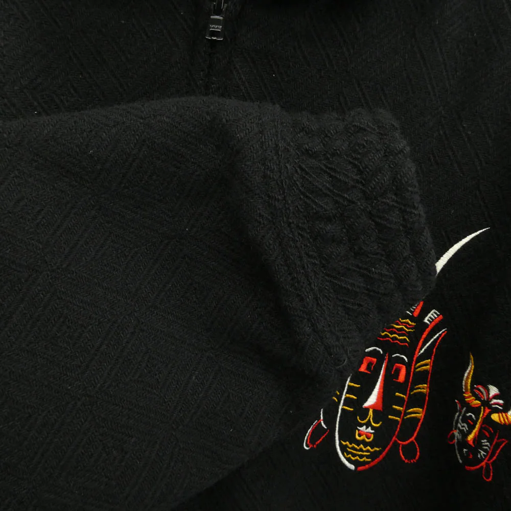 TENDERLOIN テンダーロイン 21AW MELTON VERSITY JKT メルトン バーシティ ジャケット ブラック系 マルチカラー系 M【中古】 - Image 4