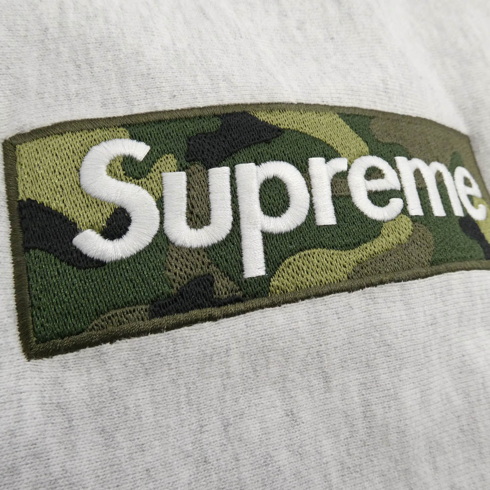 Supreme シュプリーム 23AW Box Logo Hooded Sweatshirt カモフラ ボックスロゴ プルオーバーパーカー フーディ グレー系 L【中古】 - Image 7