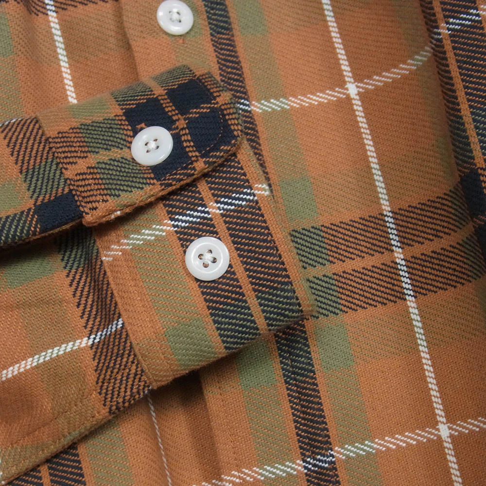 N.HOOLYWOOD エヌハリウッド 2252-SH61-026 ORG CHECK 長袖 チェック ネル シャツ オレンジ系 36【極上美品】【中古】 - Image 4