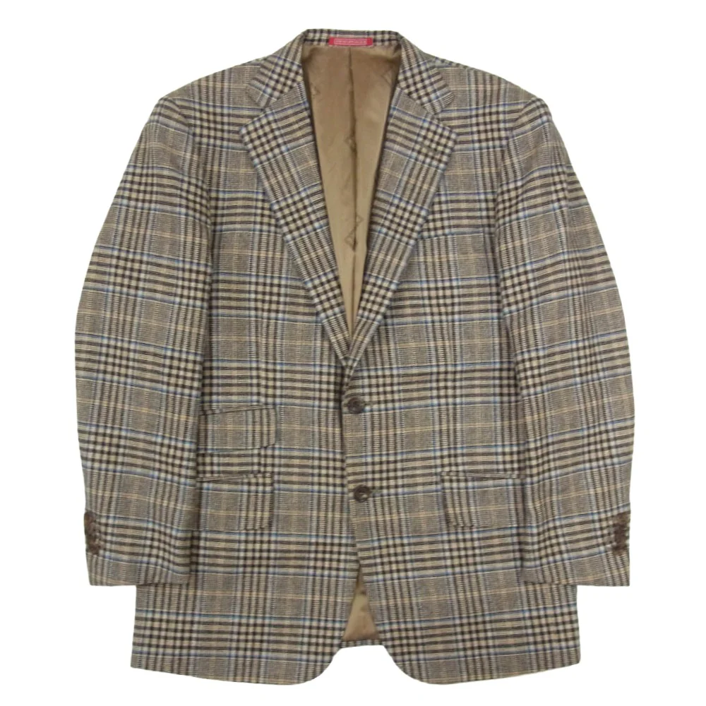 Dunhill ダンヒル STEVEN HITCHCOCK ウール シルク テーラード ジャケット ブラウン系 48【中古】