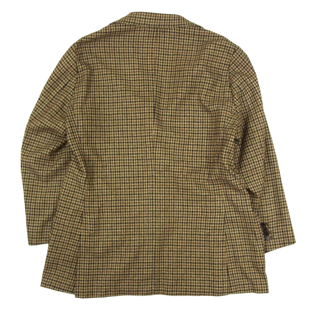 ラベラ サルトリア ナポレターナ 3B 千鳥格子柄 ウール カシミヤ テーラード ジャケット ブラウン系 52【中古】 - Image 2