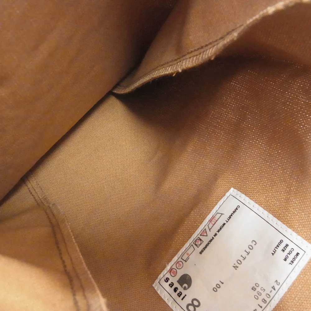 Sacai サカイ 24SS 24-0814S キャンバス ワークインプログレス ノベルティーバッグ ポーチ ブラウン系【中古】 - Image 5